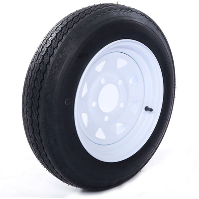 Building Material Shops 480-12 480x12 Trailer Tire 4.80-12 With 12&quot; White Wheel 5 Lugs On 4.5&quot; Center